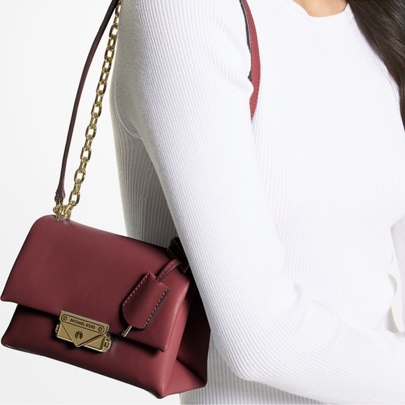 Michael Kors Cece Small Shoulder Bag Dark Cherry (NWT) - Picture 3 of 13
